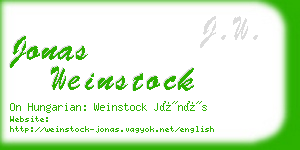 jonas weinstock business card